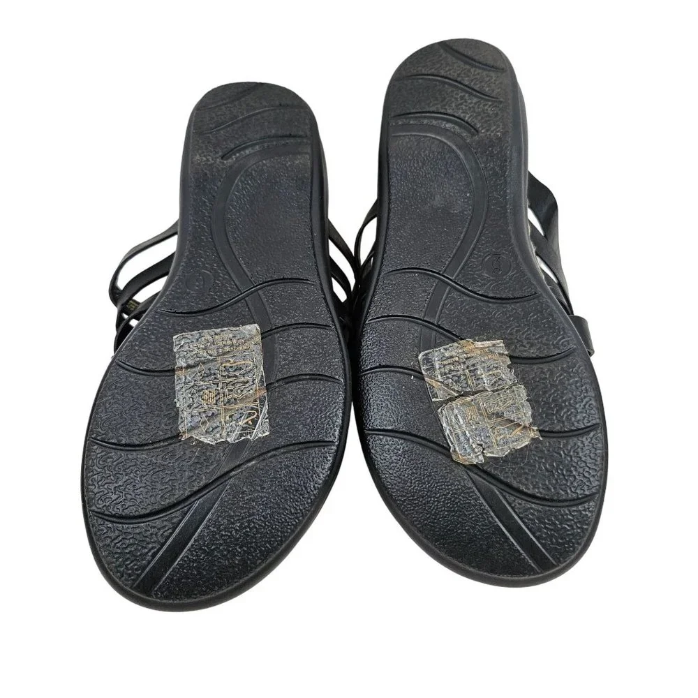 Izod Shoes Womens 6M Black Strappy Slip On Sandals Slaight Casual Comfort - Picture 10 of 10